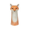 Hand-Painted Stoneware Fox Vase