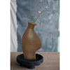 Stoneware Organic Shaped Vase, Speckled Reactive Glaze
