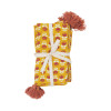 Cotton Napkins with Floral Pattern and Tassels (Set of 4)