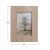 Resin Striped Photo Frame, White & Caramel Color