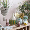 Hand-Painted Stoneware Bird, Pink 