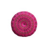 Round Velvet Embroidered Pillow