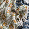 Woven Recycled Cotton Floral Throw