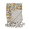 Woven Recycled Cotton Floral Throw