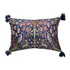 Cotton Velvet Lumbar Pillow With Woodland Pattern