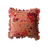 20" Velvet Pillow, with Floral Pattern