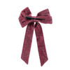 Cotton Velvet Clip-on Bow, Burgundy