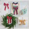Cotton Velvet Clip-on Bow, Burgundy