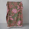 60"L x 50"W Woven Fabric & Acrylic Jacquard Throw with Fringe