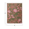 60"L x 50"W Woven Fabric & Acrylic Jacquard Throw with Fringe