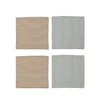 Cotton Napkins w/ Stripes, 2 Colors, Set of 4