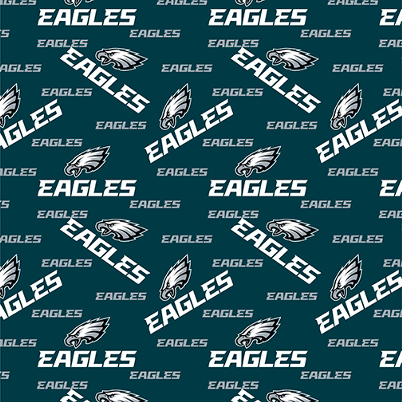 Fabric Traditions - NFL - Philadelphia Eagles - Scattered Logos