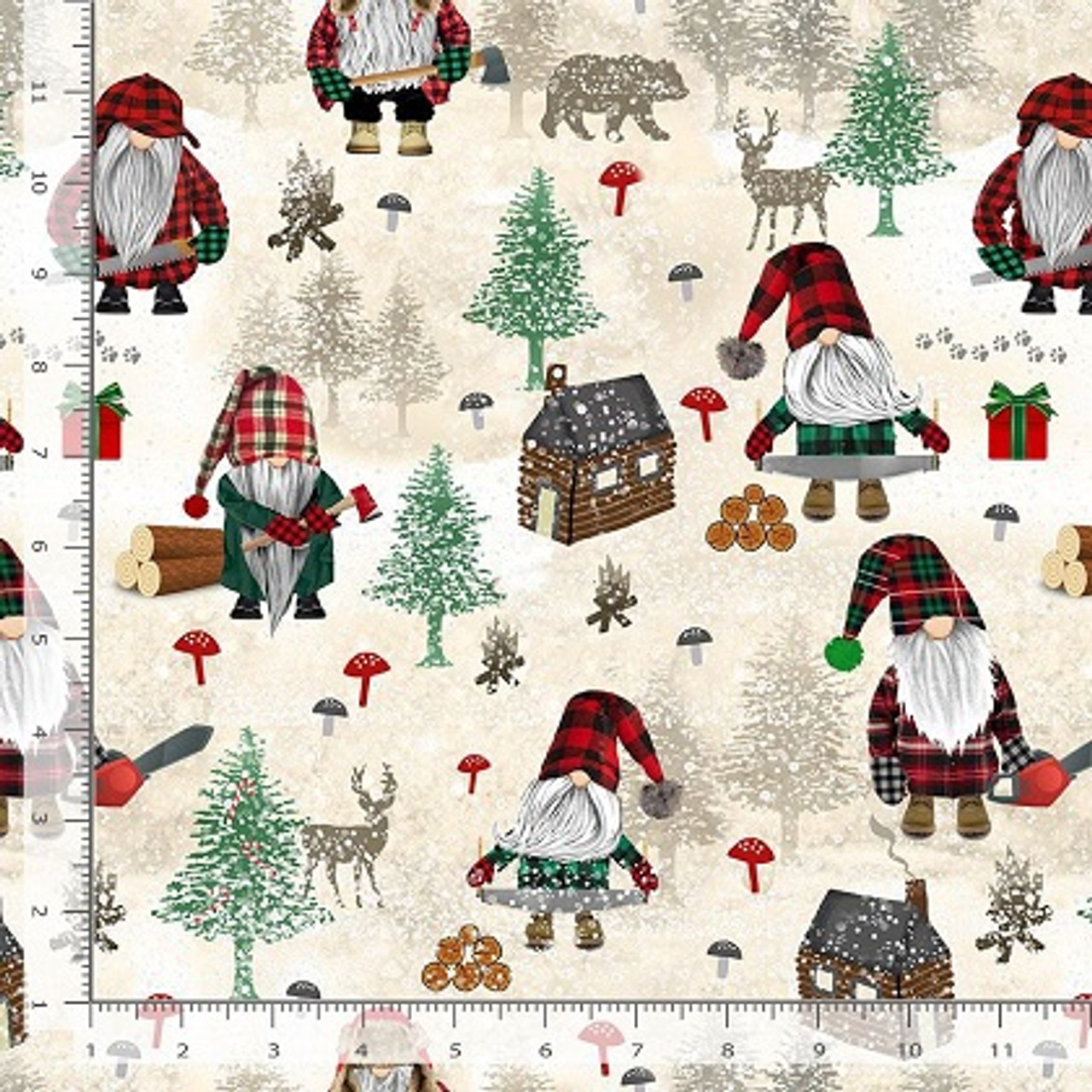 Annie's Frost Santa & Animals Panel 24 x 45