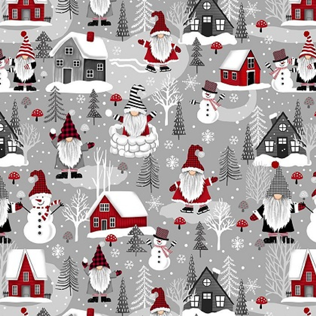 Christmas Horses fabric, cotton fabric by the yard, farm barn pretty snow,  country holiday decor festive, red cardinal
