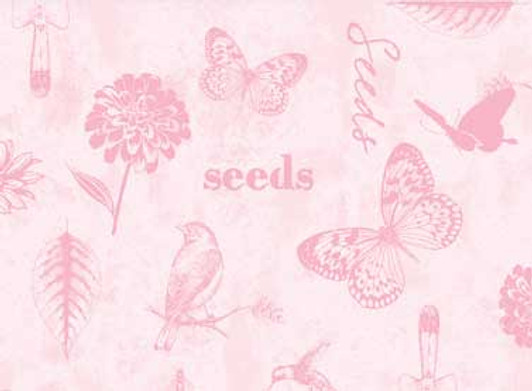 Red Rooster - Adalee's Garden - Garden Toile, Lt Pink