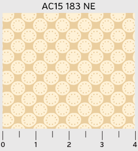 P&B Textiles - Apple Cider 15 - Circles, Tan
