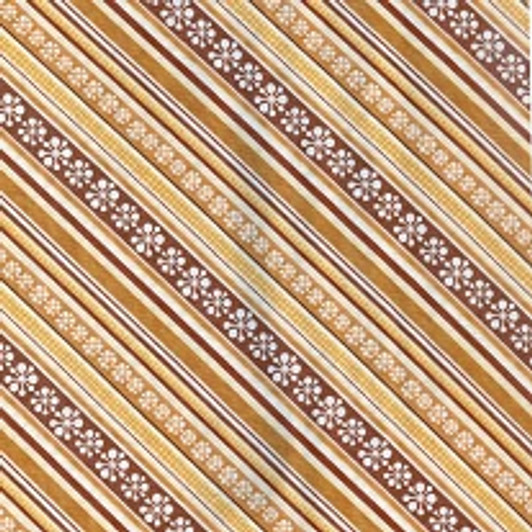 Wilmington Prints - Jingle Bell Snowmen - Diaginal Stripe, Brown