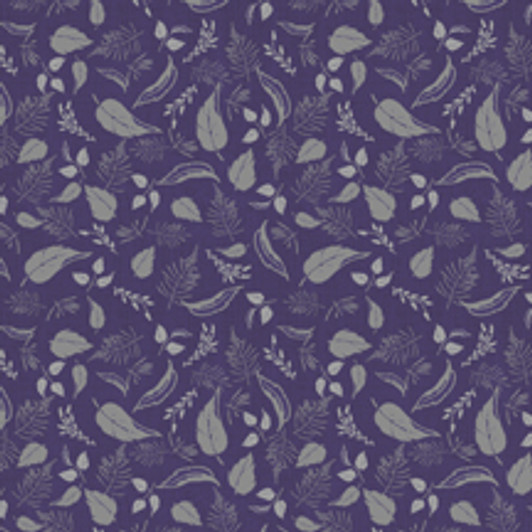 Wilmington Prints - Purple Haze - Leafe Toss, Purple