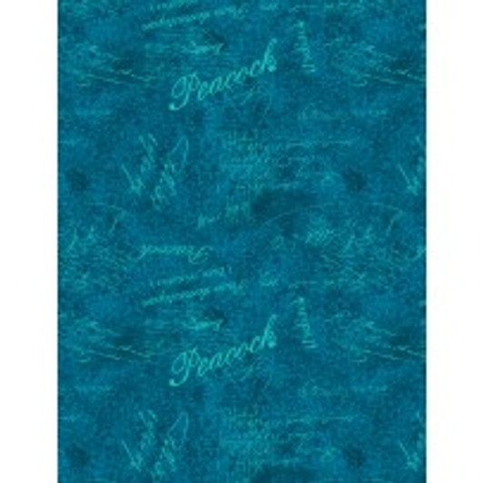 Wilmington Prints - Plumage - Words, Blue