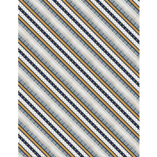 Wilmington Prints - Lake Life - Ticking Stripe, Gray