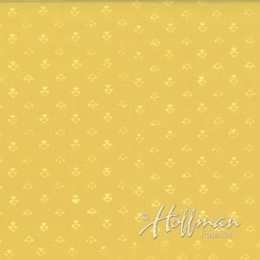 Hoffman California - Hand Dyed Batiks - Ditsy Triangles, Daffodil