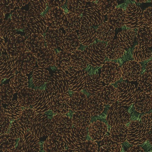 Timeless Treasures - Holiday - Pinecones, Brown