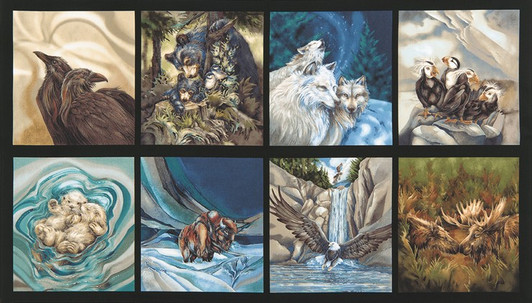 Robert Kaufman - North American Wildlife 4 - Wildlife 10" Squares, Multi