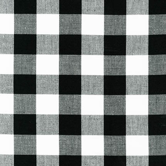 Robert Kaufman - Carolina Gingham - 1" Check - Buffalo Plaid, Black/White
