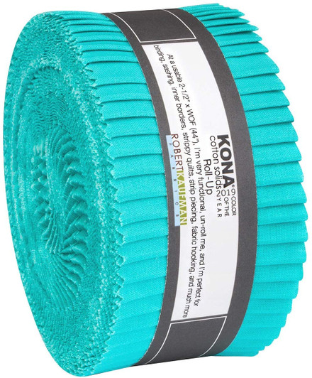 Robert Kaufman - Roll Ups - Kona Cotton - 2019 Color of the Year, Splash