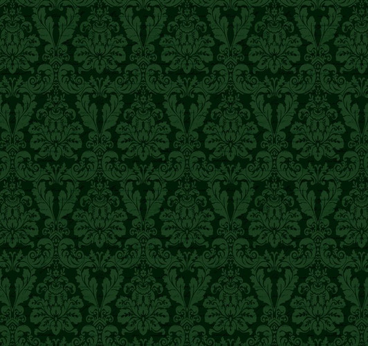 Studio E - Joyeux Noel - Green Damask, Black