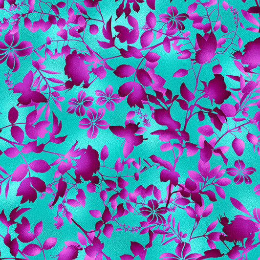 Studio E - Beauty in Bloom - Magenta Tonal Vine, Peacock