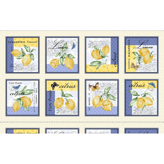 Michael Miller - Limoncello - 24" Citrus Panel, Ivory
