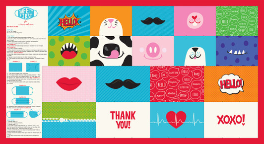 Safety First Face Mask Panel, Multi