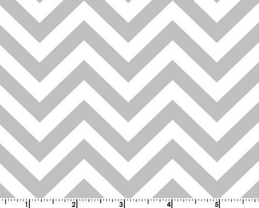 Clothworks - Brother Sister - Chevron, White/Dark Taupe
