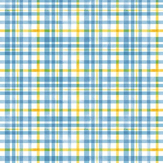 Michael Miller - Queen Bee - Beehive Plaid, Blue