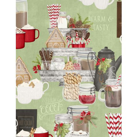 Wilmington Prints - Hot Cocoa Bar - Large A/O, Green