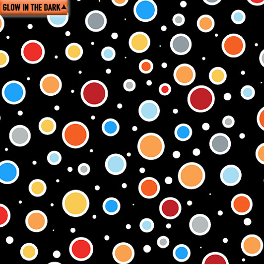Kanvas Studio - Save The Day - Glow in The Dark - Dot Dot Dot, Black