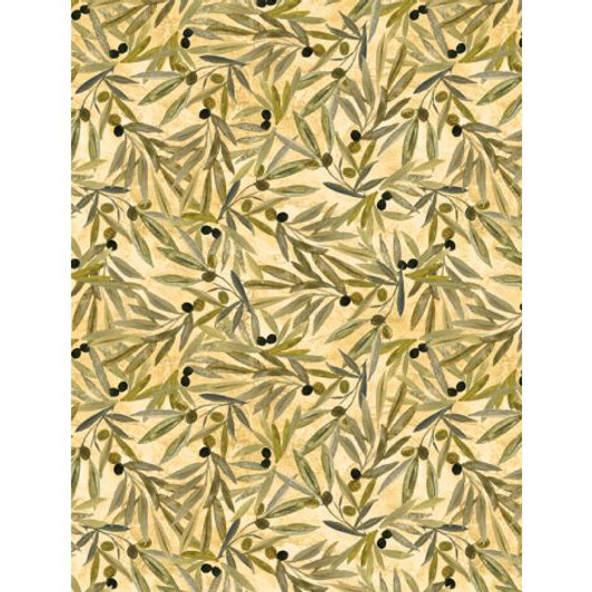 Wilmington Prints - Tuscan Delight - Olive Branch Toss, Cream