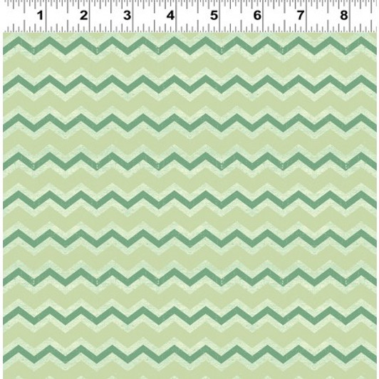 Clothworks - Snarky Cats - Chevron, Lt Olive