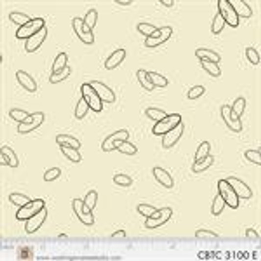 Washington Street Studio - Classic Black & Tan Collection - Ovals, Cream