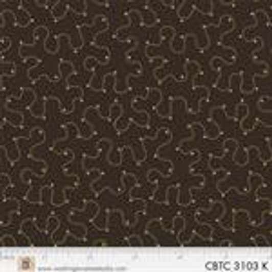 Washington Street Studio - Classic Black & Tan Collection - Puzzle Dots, Dk Brown