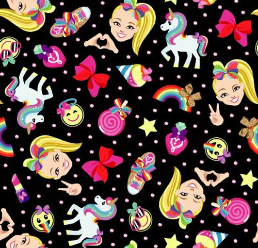 Springs Creative - JOJO - Rainbow Emoji, Black