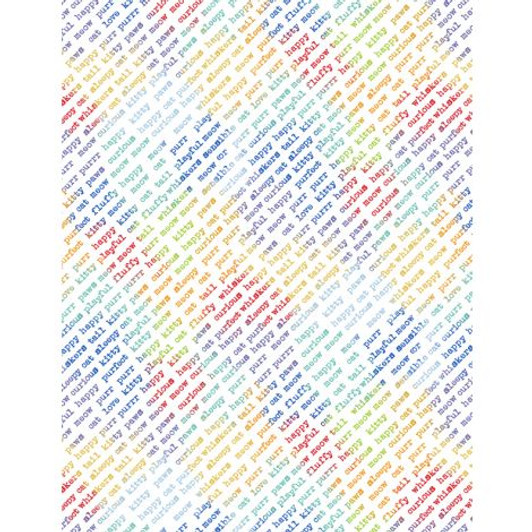 Wilmington Prints - Feeline Good - Diagonal Words, White