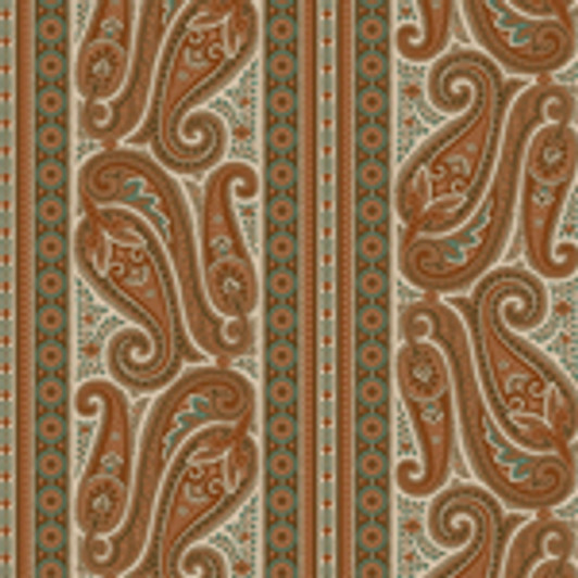 Marcus Fabrics - Cedar Shake - Stripe, Brick