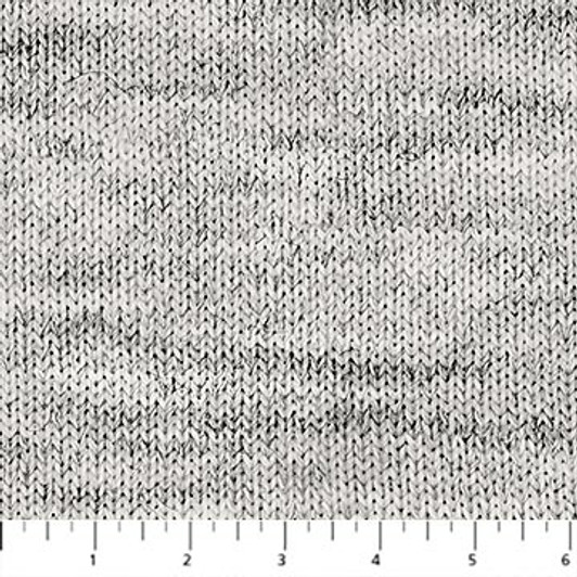 Northcott - My America - Textured Knitted Look, Lt Gray