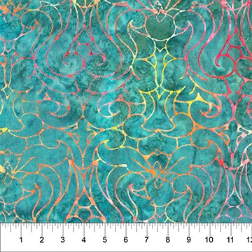 Northcott - Banyan Batiks - Victorian Contemporary, Blue/Green