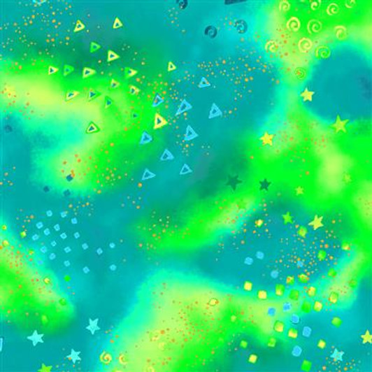 Clothworks - LB Basic Glitter - Metallic, Dk Turquoise