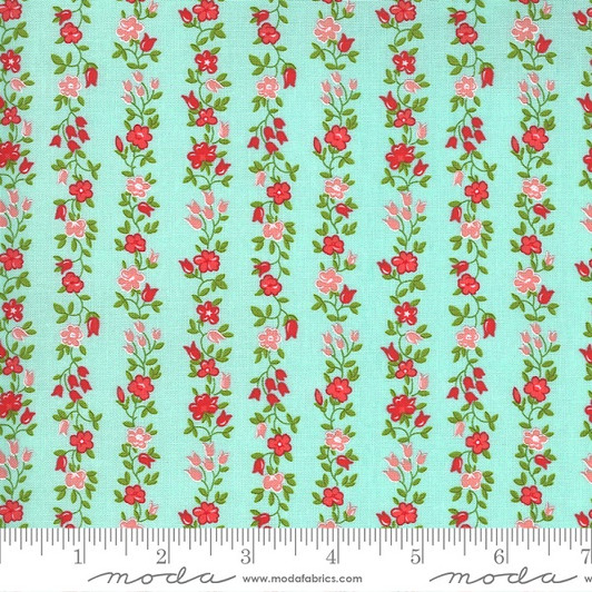 Moda - Sunday Stroll - Freshly Cut, Aqua