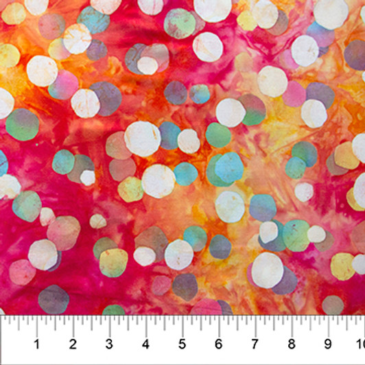 Northcott - Banyan Batiks - Color Me Banyan - Dot Necessities, Orange