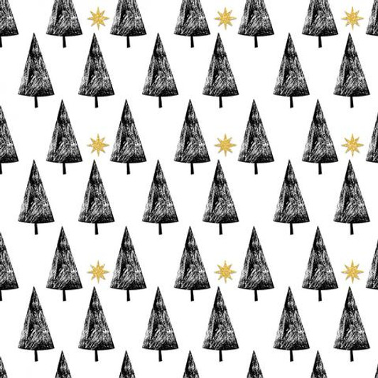 3 Wishes - Peace On Earth - Trees Glitter, Gray